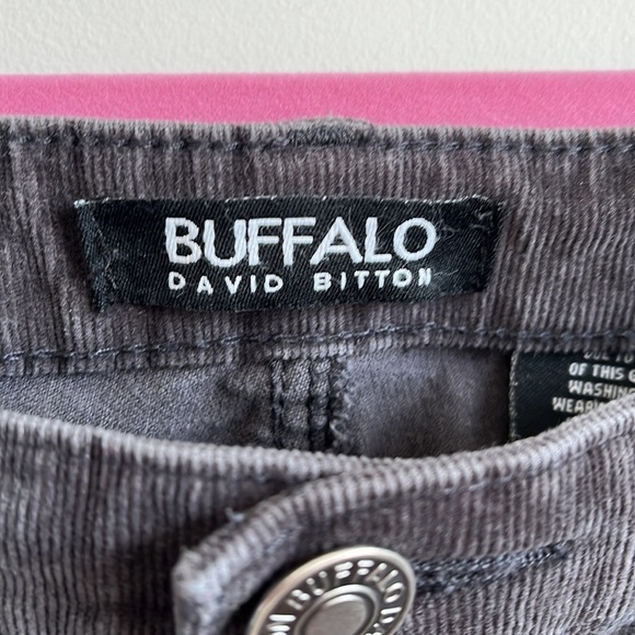 BUFFALO DAVID BITTON SLIM AND SCULPT CORDUROY FADED BLACK WOMEN PANTS SIZE 30 - Picture 6 of 10